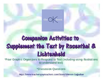 Preview of The OK Book Companion Activities to Supplement Growth Mindset Text by Rosenthal
