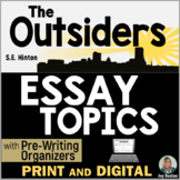 The OUTSIDERS Essay Topics - Print & DIGITAL 