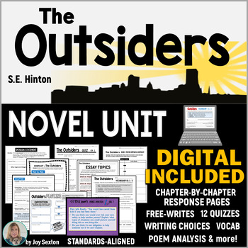 Preview of The OUTSIDERS Novel Study Unit - Print & DIGITAL - Standards-Based