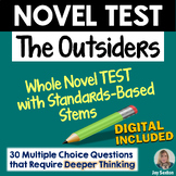 The OUTSIDERS Test - Whole Novel Test with Common Core Ste