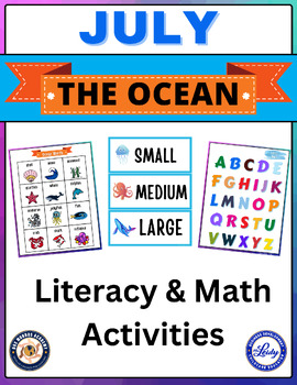 Preview of The Ocean Theme July Curriculum Worksheets Preschool & Daycare