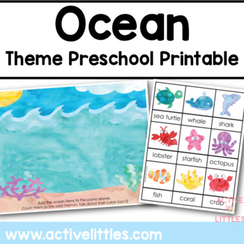 Preview of The Ocean Theme Preschool Printable Matching Activities Toddler