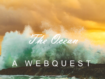 Preview of The Ocean Webquest: Waves, Tides, Pressure, More (Water Cycle and Earth Science)