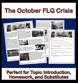 Preview of The October FLQ Crisis Reading & Questions