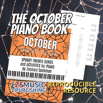Preview of The October Piano Book: Spooky-Themed Activities and Music for Piano Students