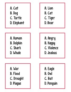 Preview of The Odd One Out: Critical Thinking Activity