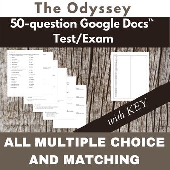 Preview of The Odyssey 50-question Multiple Choice Final Exam/Test Google Doc™ w Answer Key