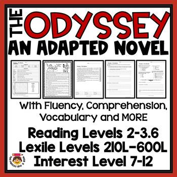 Preview of The Odyssey An Adapted Novel w/ Unit: Struggling Readers w Reading Comprehension