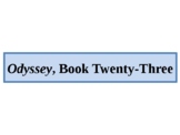 The Odyssey, Book 23