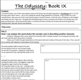 The Odyssey Book IX - The Cyclops passage and activities