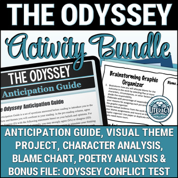 Preview of Odyssey Bundle - Anticipation Guide, Blame Chart, Poetry & Character Analysis