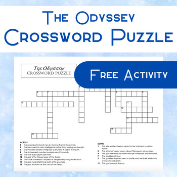 The Odyssey Character Crossword Puzzle by the teacher trooper | TPT