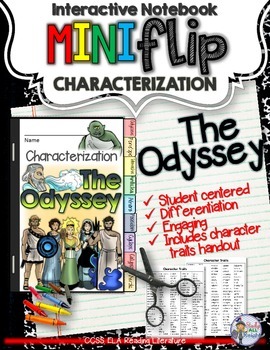 Preview of The Odyssey Characterization Flip Book