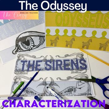 Preview of The Odyssey Characterization Lessons Activities and Crowns