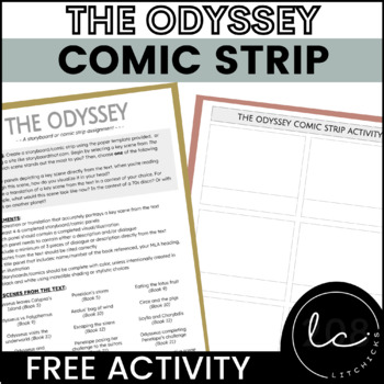 Preview of The Odyssey: Comic Strip Activity (Free)