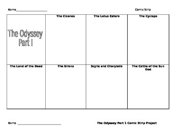 the odyssey comic strip assignment answer key