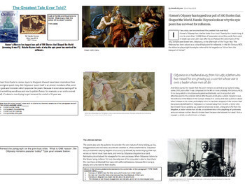 Preview of The Odyssey Connections Informational Text EOC practice