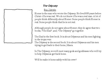 Preview of The Odyssey ESOL/ML Part 1 Reading & Activities Packet