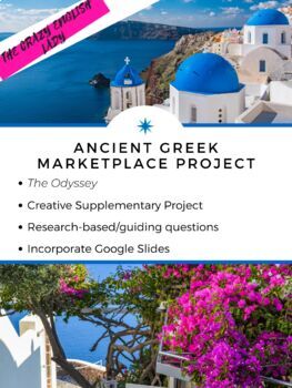 Preview of The Odyssey Greek Marketplace Project EDITABLE