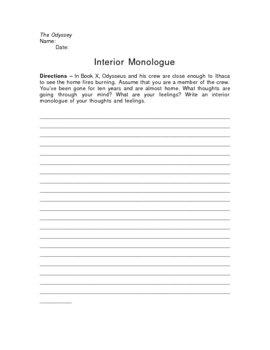 Interior Monologue Literature