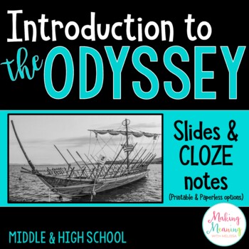 Preview of The Odyssey - Introduction and Notes (Paperless Included)