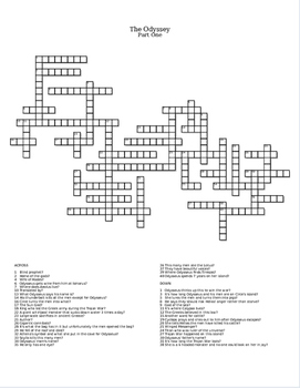 The Odyssey Part One Crossword by Jon Hendrickson TPT