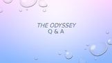 The Odyssey Questions Powerpoint