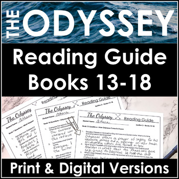 Preview of The Odyssey Reading Guide Books 13-18 With Comprehension & Analysis Questions