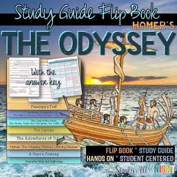 Preview of The Odyssey Reading Literature Guide and Greek Mythology Flip Book