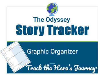 Preview of The Odyssey Story Tracker - Write & Draw the Hero's Journey   Graphic Organizer