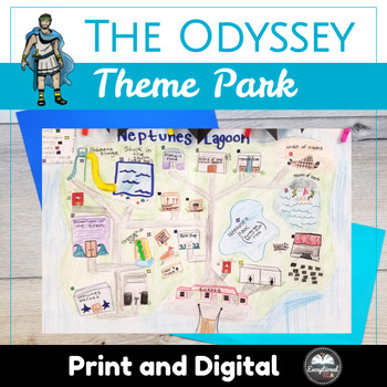 Preview of The Odyssey Theme Park Unit Project - Print & Digital Activities - Assessment