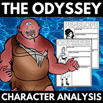 Preview of The Odyssey Unit Projects - Character Analysis Activities - Homer's Odyssey
