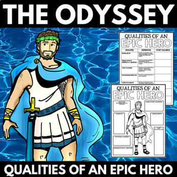 Preview of The Odyssey Unit Activities - Character Analysis - Epic Hero Odysseus