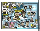 "The Odyssey" Visual Character Map! Book Web!  BW, Color, 