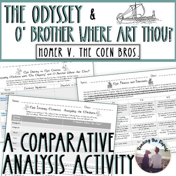 Preview of The Odyssey and O Brother Where Art Thou  Film Comparison Activity Lesson