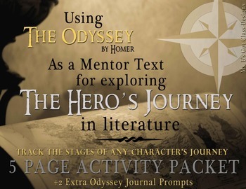 Preview of The Odyssey as a Mentor Text Activity Packet