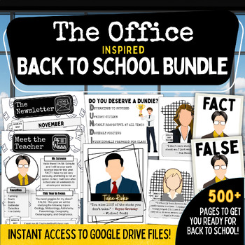 Preview of The Office Back to School BUNDLE | The Office Theme Decor Printable Bundle