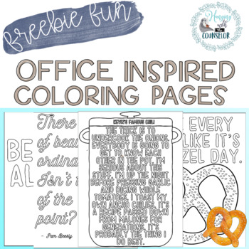 Download The Office Inspired Coloring Pages Freebie by Hanging with the Counselor