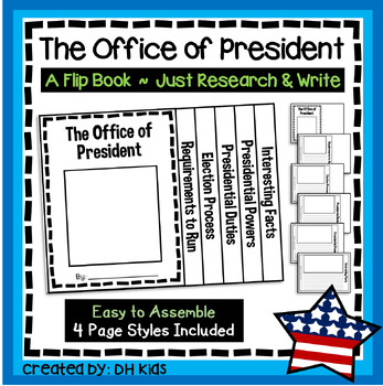 Preview of The Office of President, US Government Flip Book, US Politics Writing