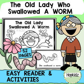 Preview of The Old Lady Who Swallowed a WORM, Earth Day Activities, Spring Book Companion