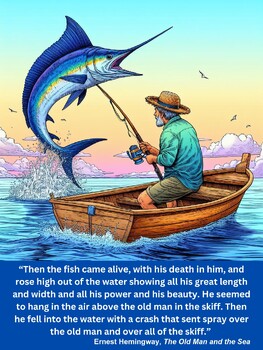 The Old Man and the Sea (the marlin jumps) Poster 18X24