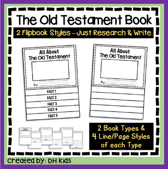 Preview of The Old Testament, Bible Flip Book, Biblical Research, VBS Sunday School