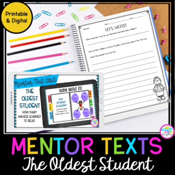 Preview of The Oldest Student Mentor Text Read Aloud Unit with Digital Activity