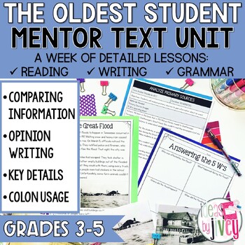 Preview of The Oldest Student Mentor Text Unit for Grades 3-5