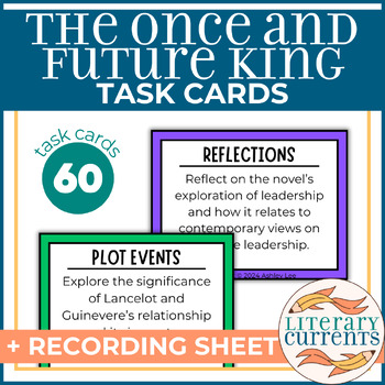 Preview of The Once and Future King | White | Analysis Task Cards | AP Lit HS ELA