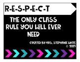 The One Classroom Rule: RESPECT Display Posters and Activity Pack