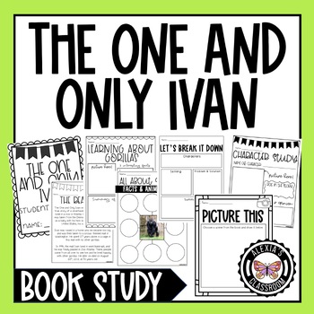 Preview of The One and Only Ivan Book Study Activities | Novel Study