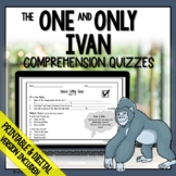 The One and Only Ivan Comprehension Questions, The One and Only Ivan Novel Study