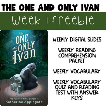 Preview of The One and Only Ivan Bundle Freebie