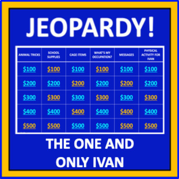 Preview of The One and Only Ivan Jeopardy - an interactive ELA game